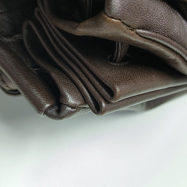 Lambskin Shoulder Bag Brown