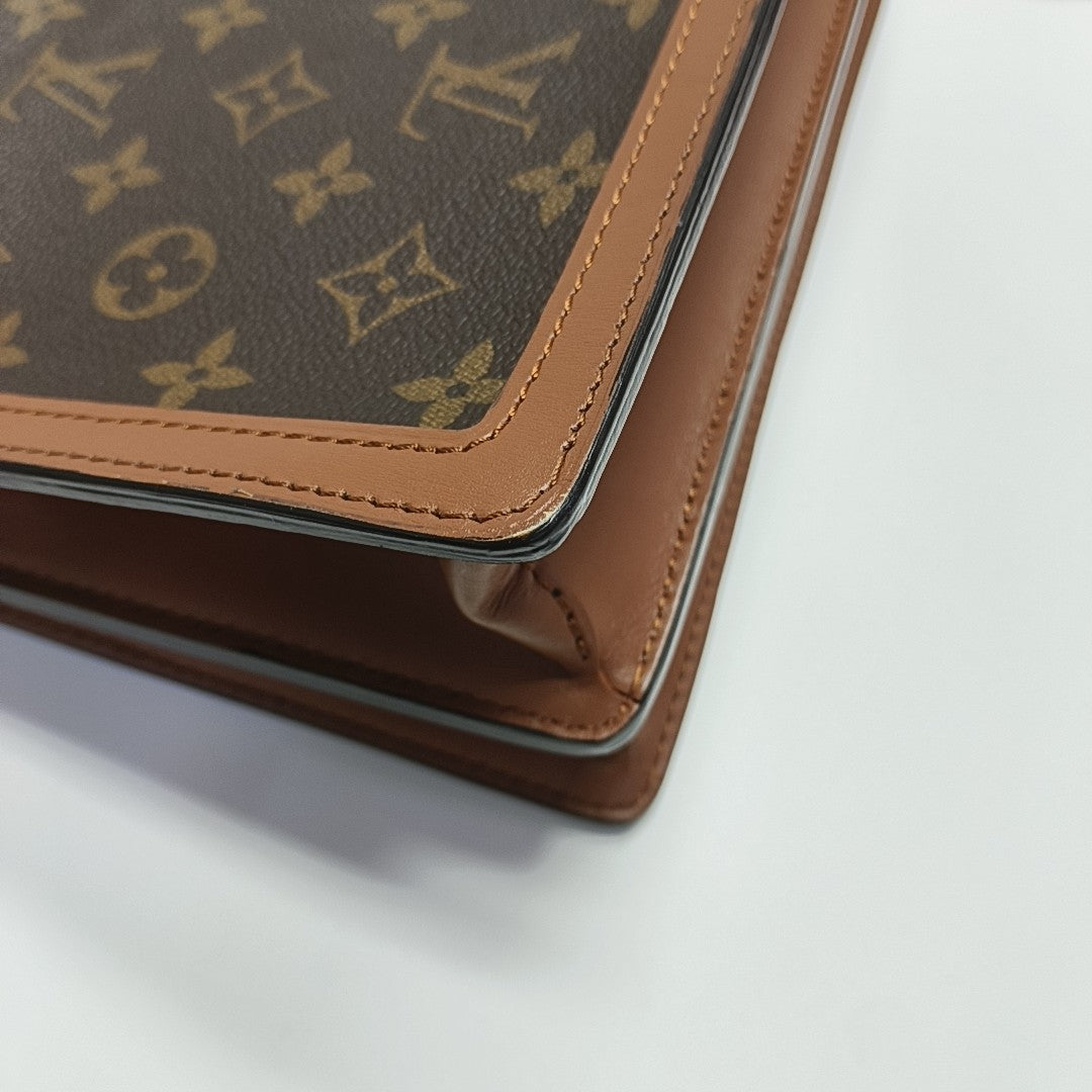 DAUPHINE MM Monogram Coated Canvas Brown