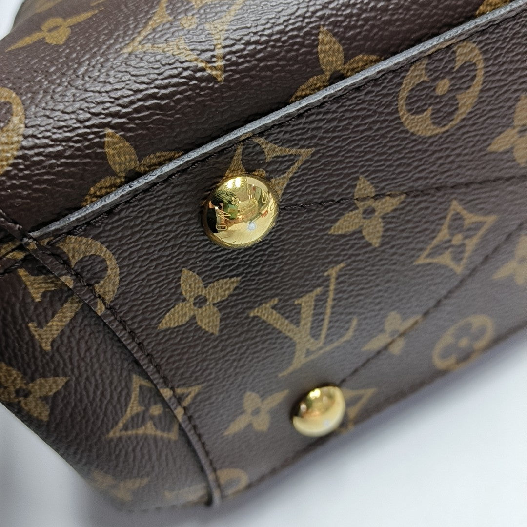 MONTAIGNE BB Monogram Coated Canvas Brown