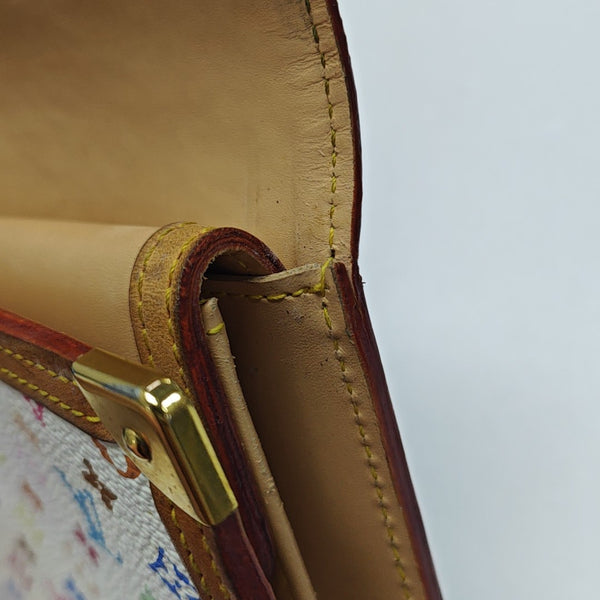 LV × TM INTERNATIONAL Monogram Coated Canvas White Wallet
