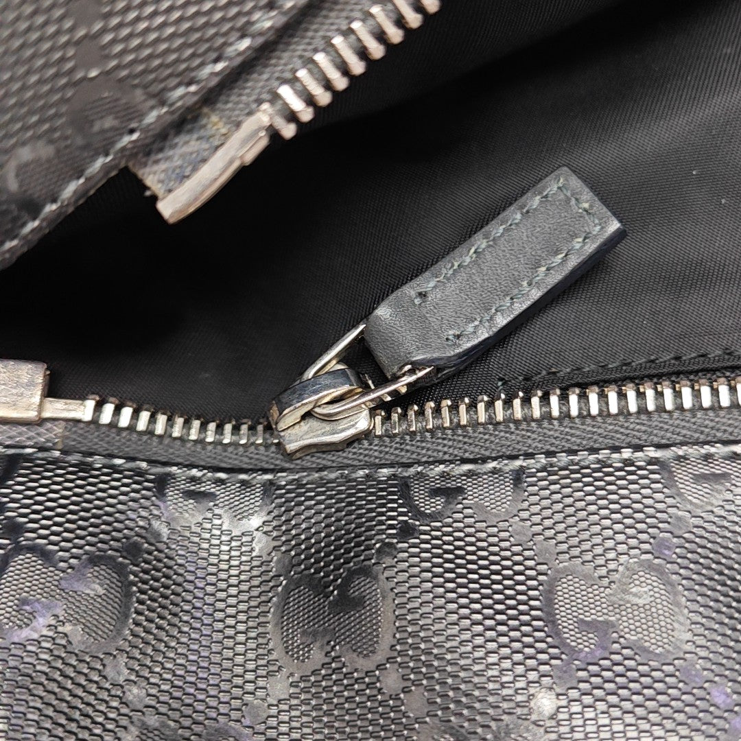 GG Imprime Monogram Coated Canvas Gray