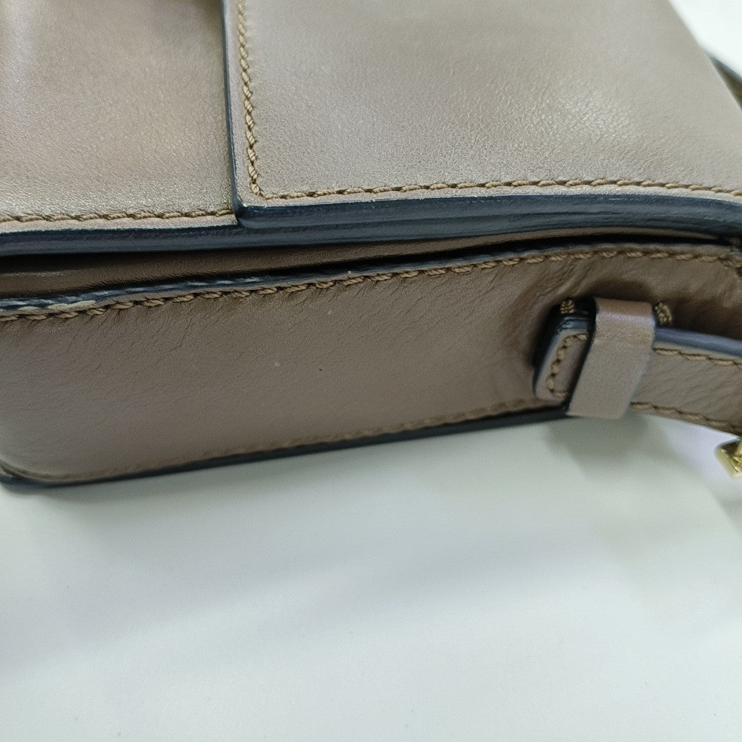 Calfskin Shoulder Bag Gray