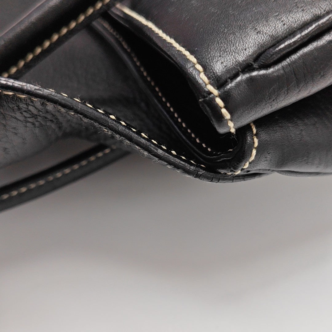 Calfskin Top Handle Bag Black
