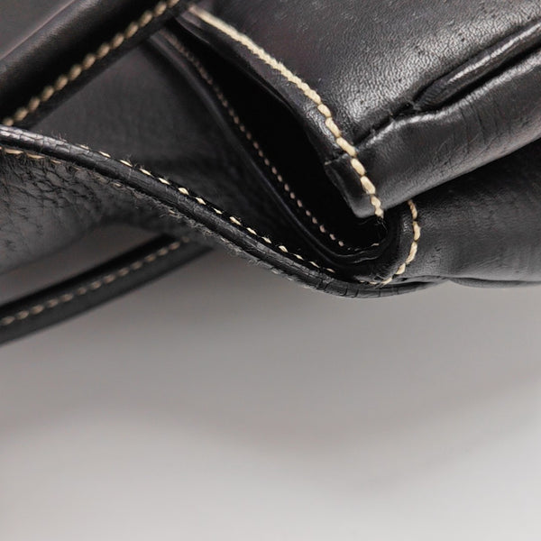Calfskin Top Handle Bag Black