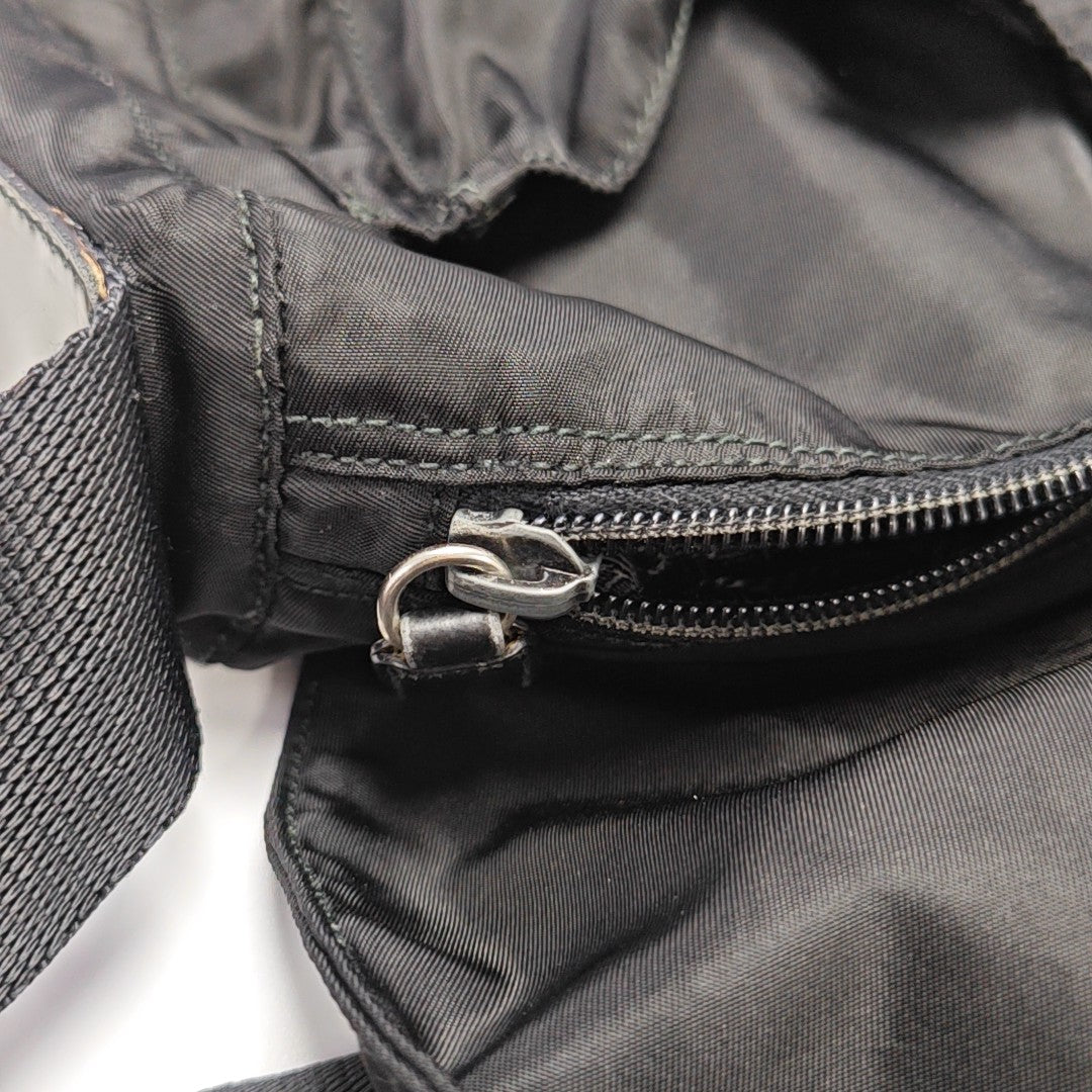 Nylon Shoulder Bag Black