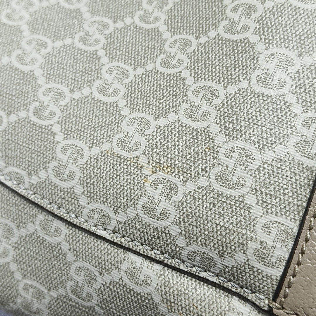 Monogram Coated Canvas Backpack Beige