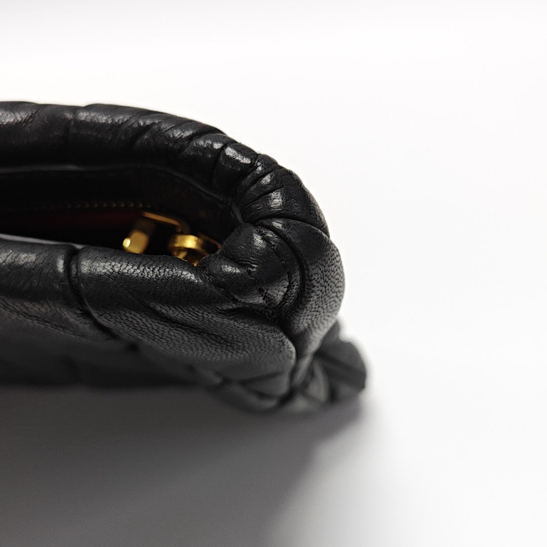 Quilted Lambskin Shoulder Bag Black
