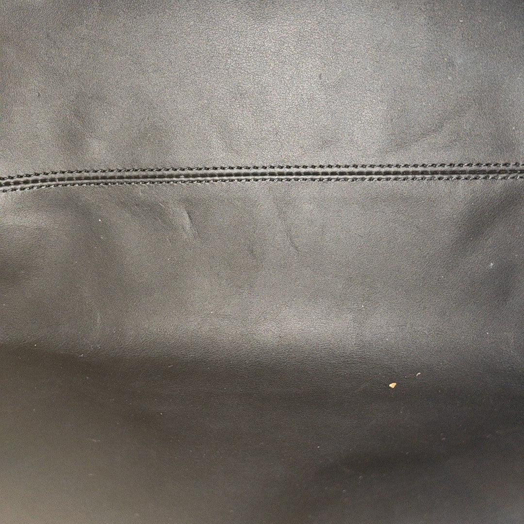 Monogram Coated Canvas Shoulder Bag Black