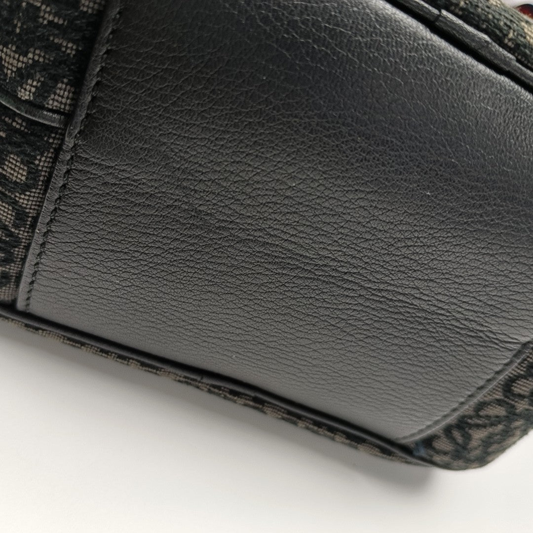 Monogram Fabric Shoulder Bag Gray