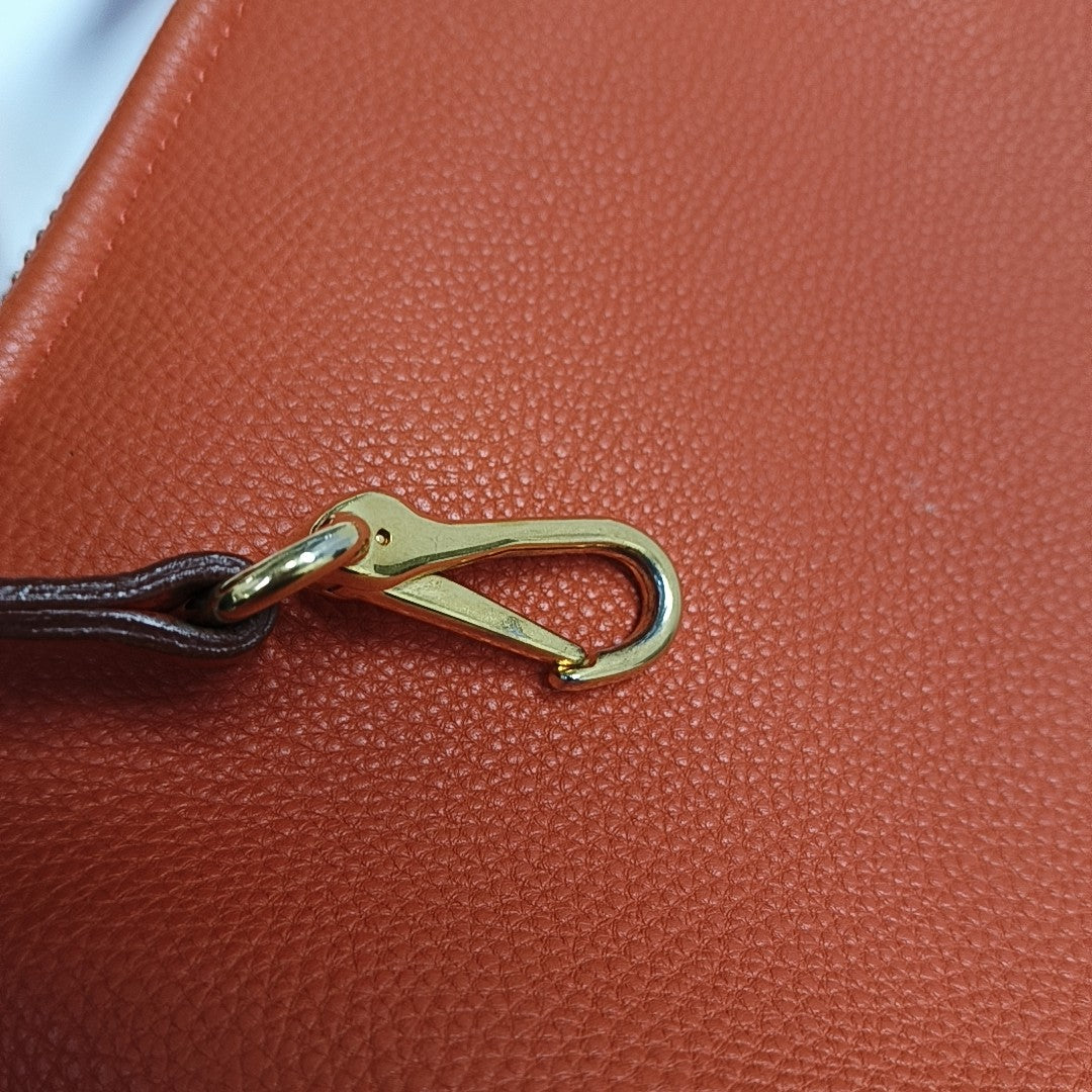 Calfskin Shoulder Bag Orange