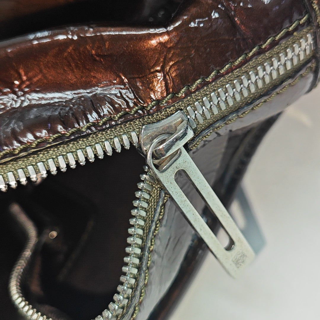 Amazona Patent Leather Brown