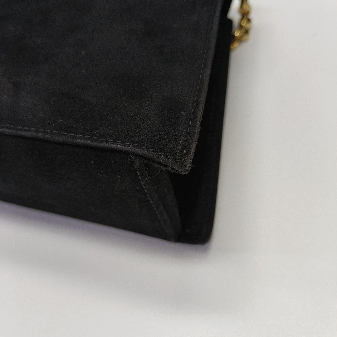 Suede Shoulder Bag Black
