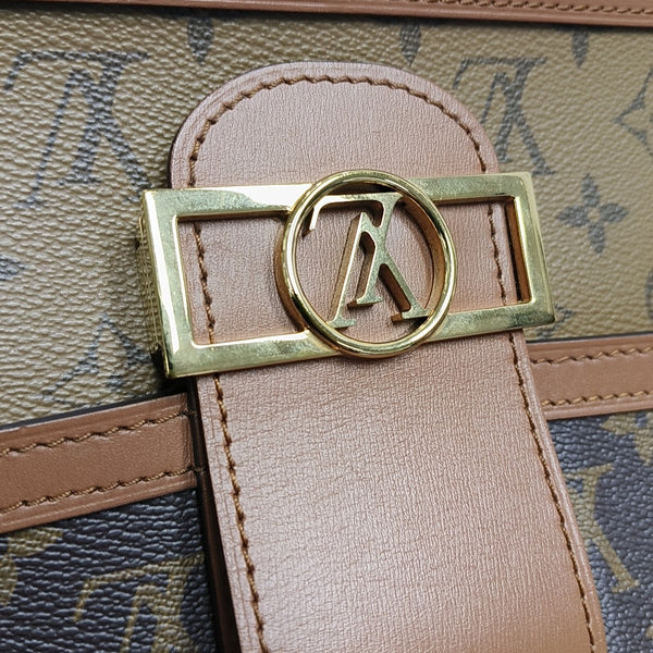 DAUPHINE MM Monogram Coated Canvas Brown