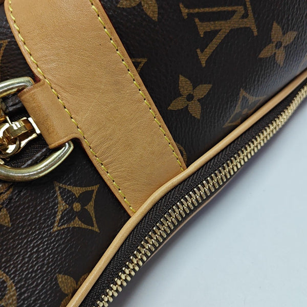 Monogram Coated Canvas Shoulder Bag Brown