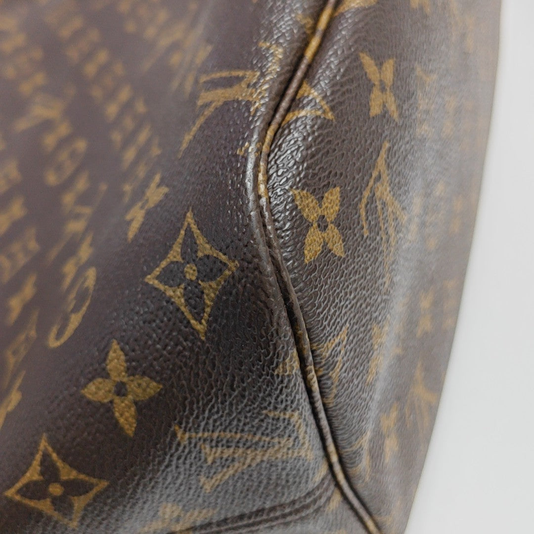 NEVERFULL MM Monogram Coated Canvas Brown