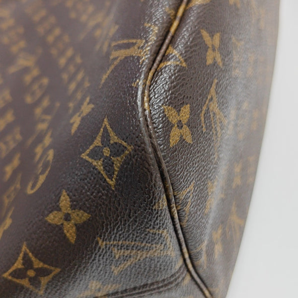 NEVERFULL MM Monogram Coated Canvas Brown