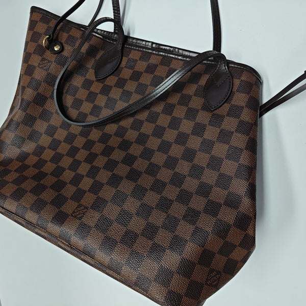 NEVERFULL MM Damier Ebene Coated Canvas Brown