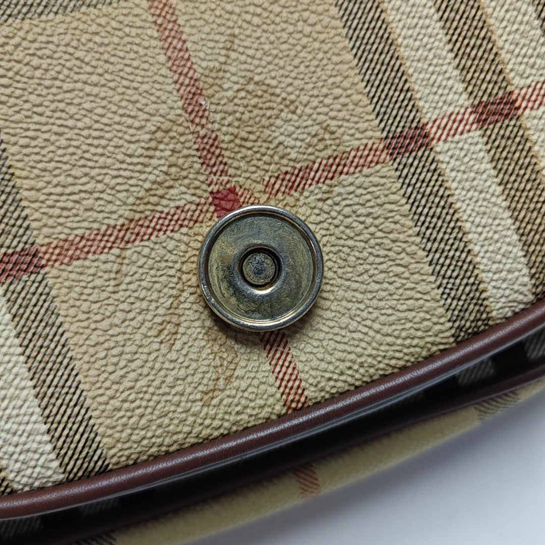 Coated Canvas Crossbody Bag Beige