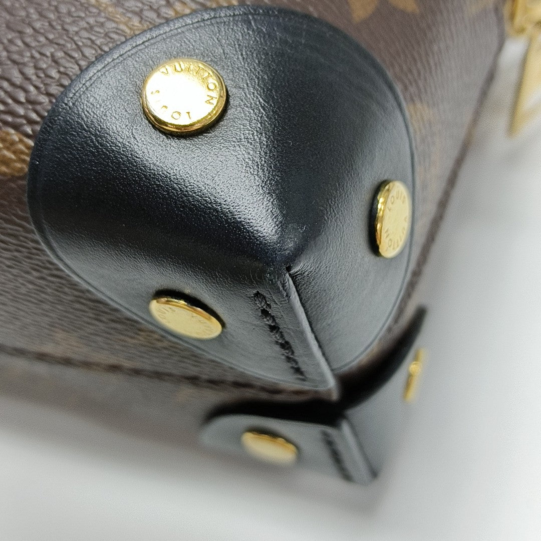 PETITE MALLE Monogram Coated Canvas Brown
