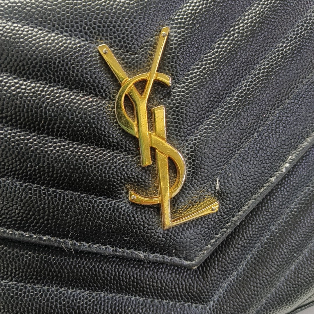 MONOGRAM Medium Chevron Calfskin Black