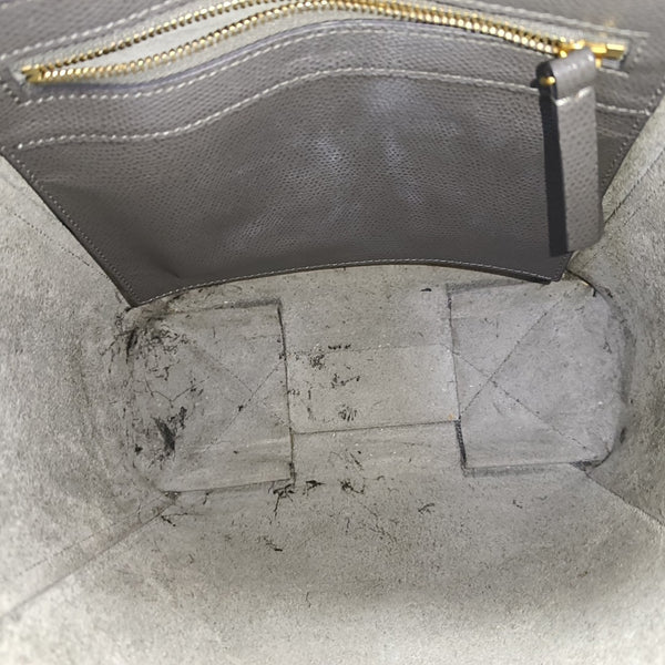 VERTICAL CABAS Mini Calfskin Gray