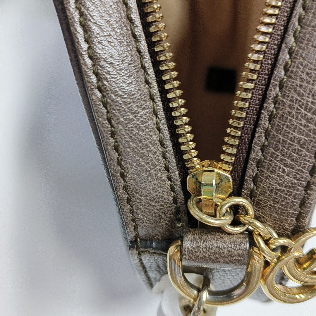 Ophidia Mini Monogram Lona Revestida Beige