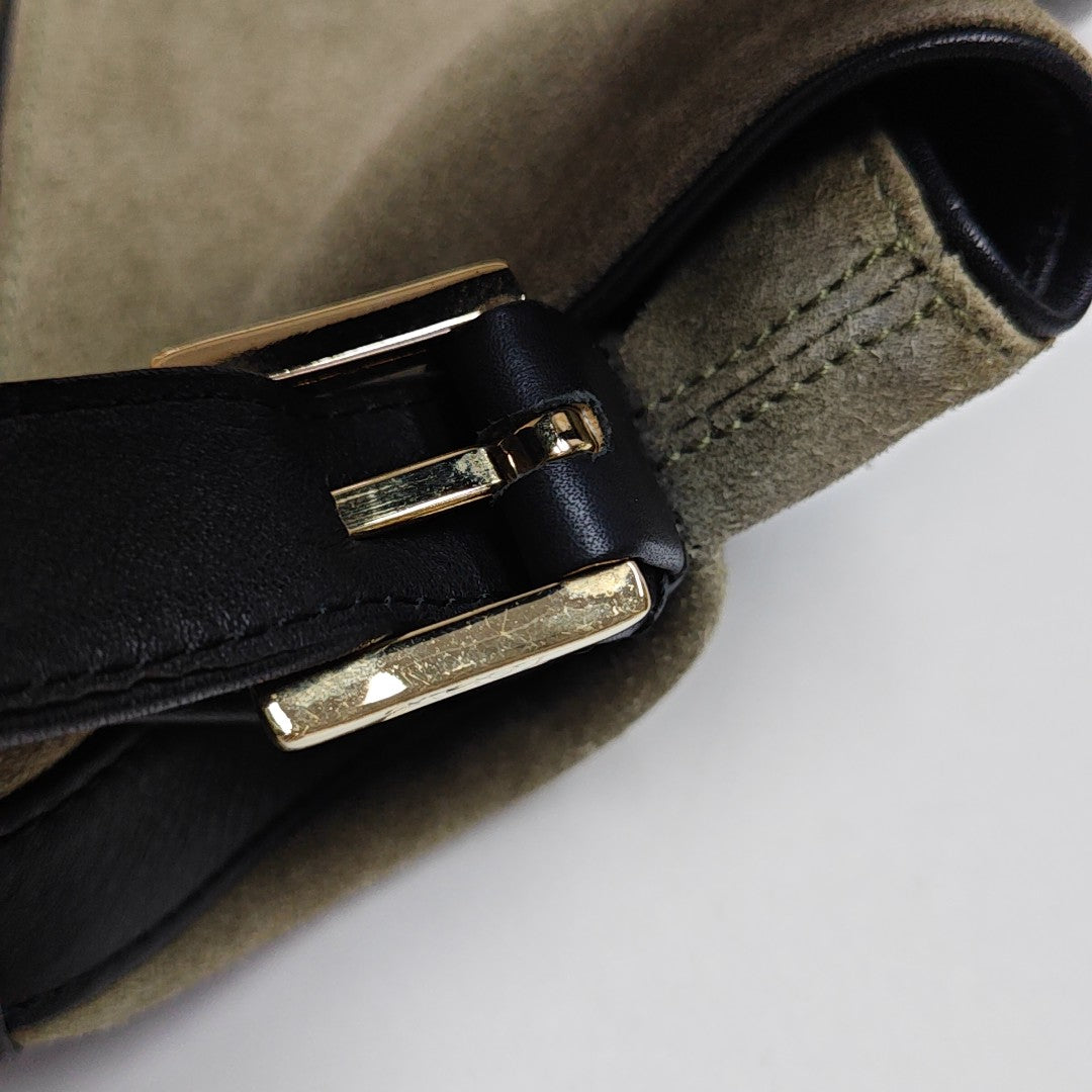Suede Shoulder Bag Small Brown