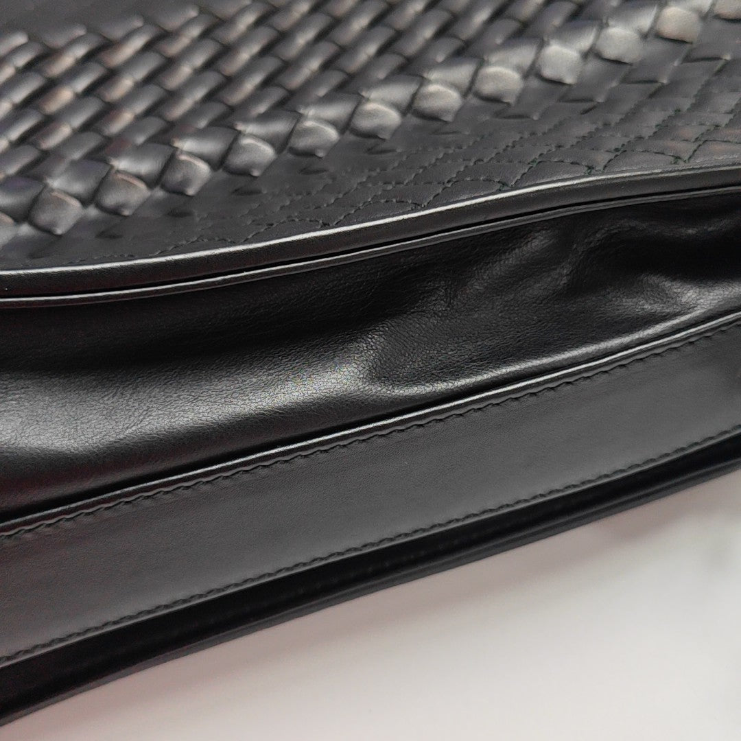 Calfskin Top Handle Bag Black