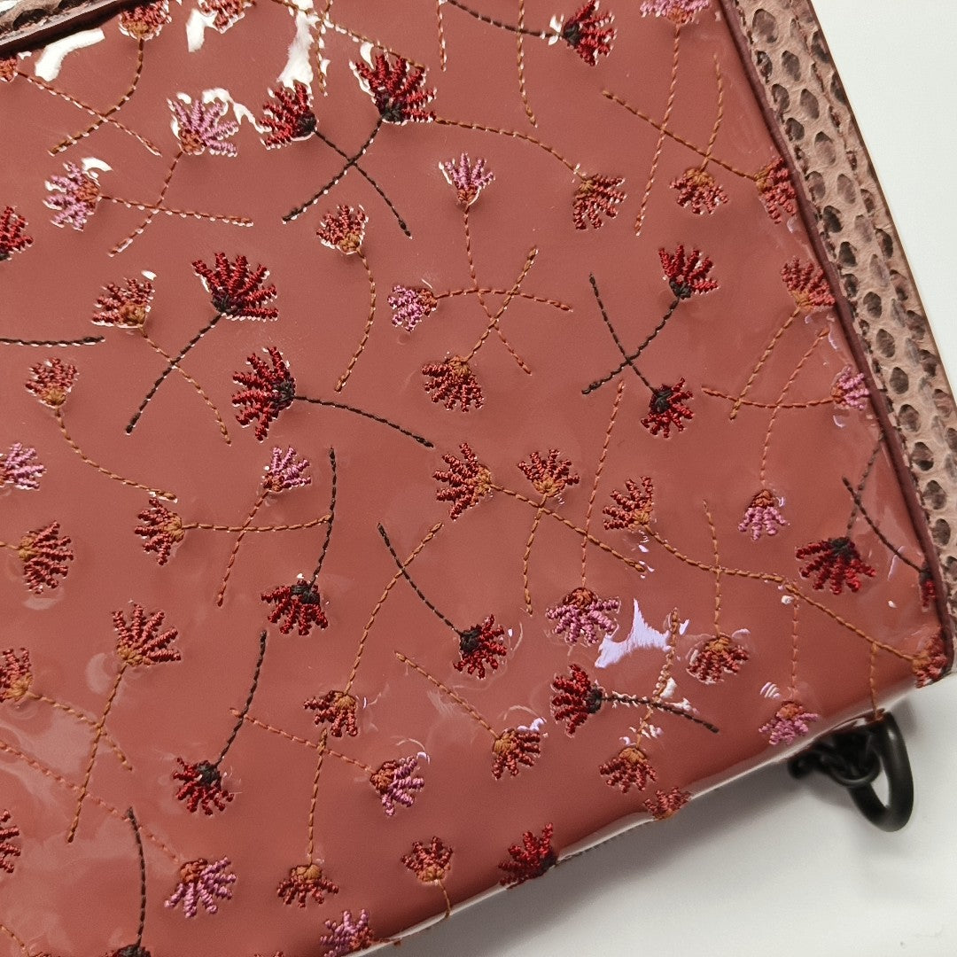 Patent Leather Shoulder Bag Beige