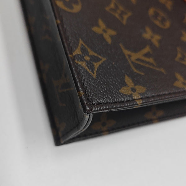 SAC PLAT Mini Monogram Coated Canvas Brown