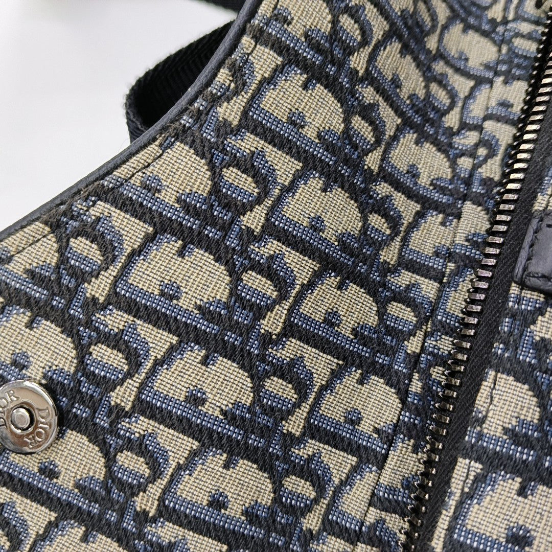 Saddle Mini Oblique Canvas Blue
