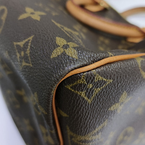 SPEEDY 30 Monogram Coated Canvas Brown