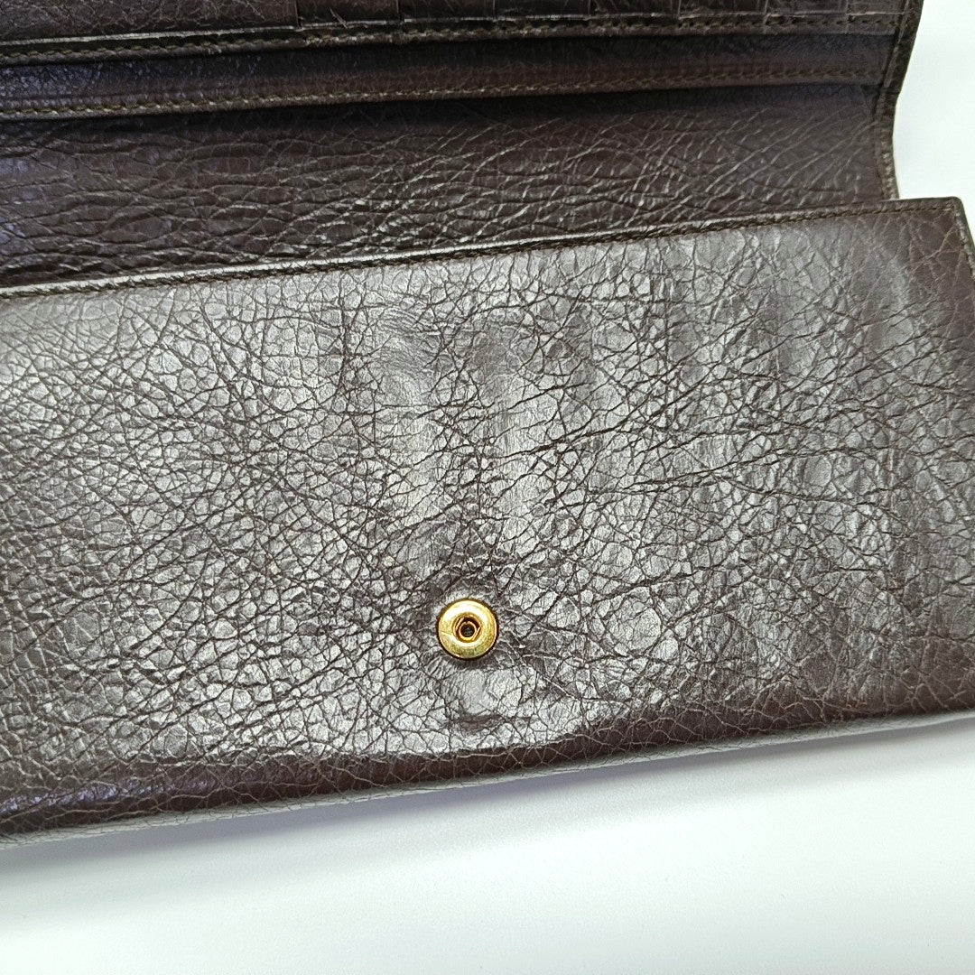 Authenticated pre-owned  Classic City Lambskin Brown Wallet - Wallet at Looply