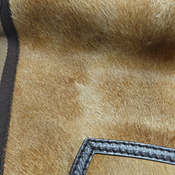 Calfskin Top Handle Bag Brown