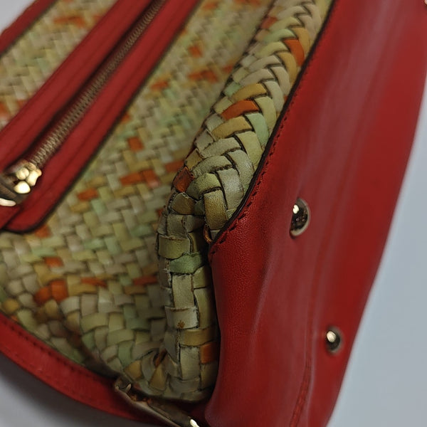 Calfskin Top Handle Bag Multicolor