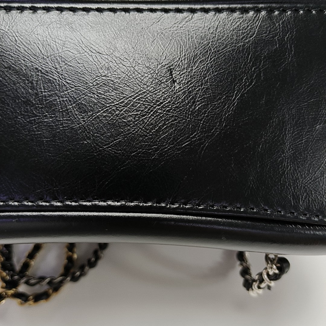 GABRIELLE Small Quilted Calfskin Black