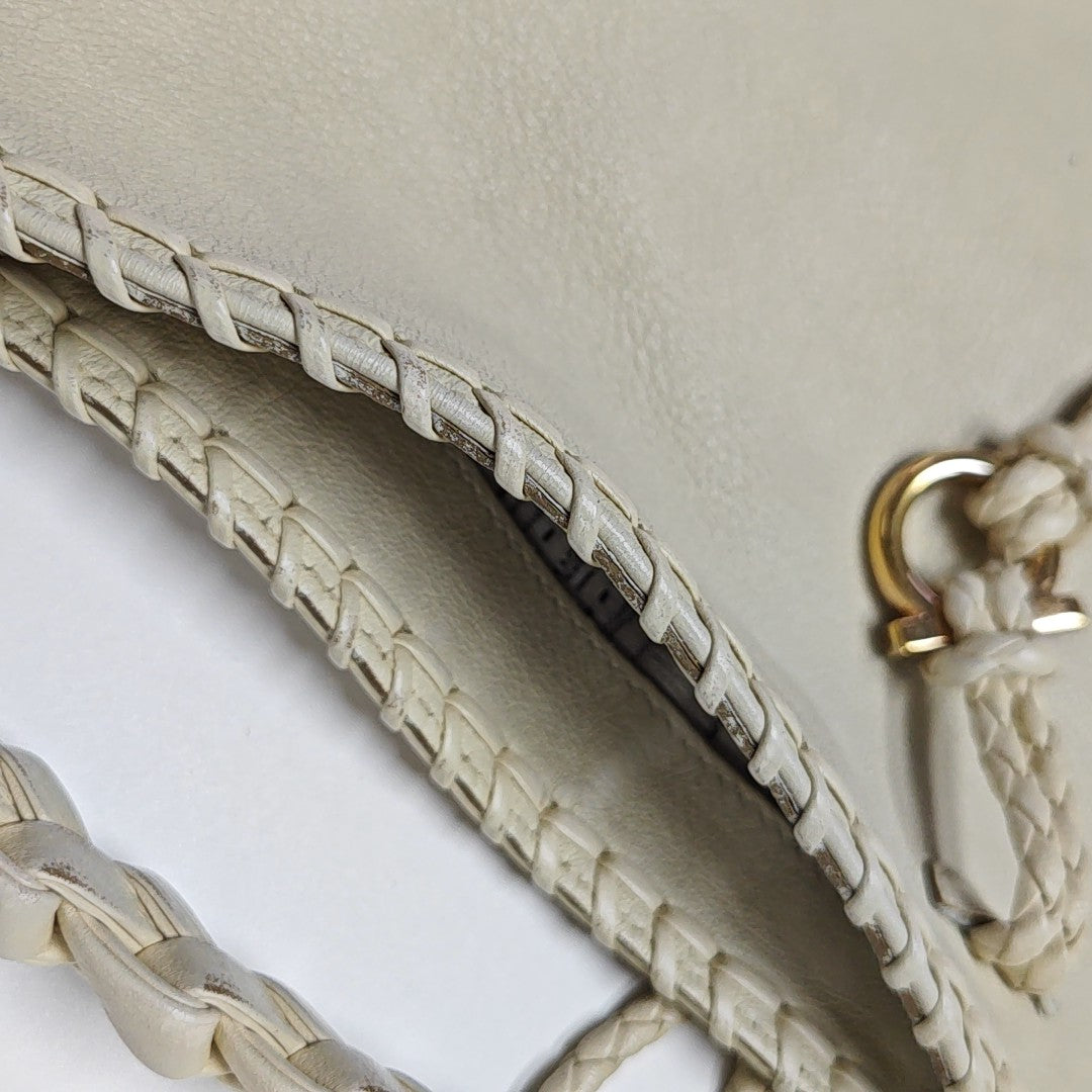 Calfskin Top Handle Bag White