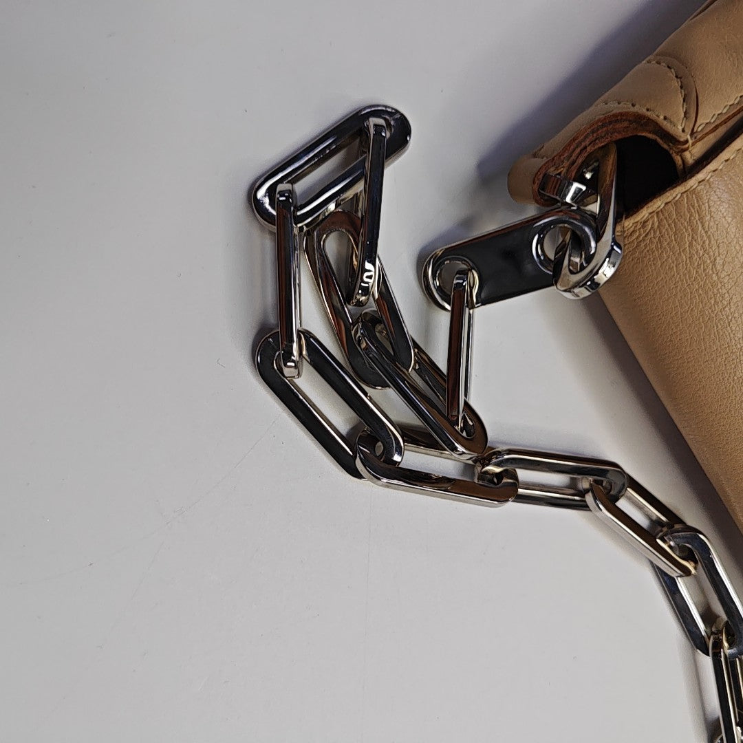 Calfskin Shoulder Bag Beige
