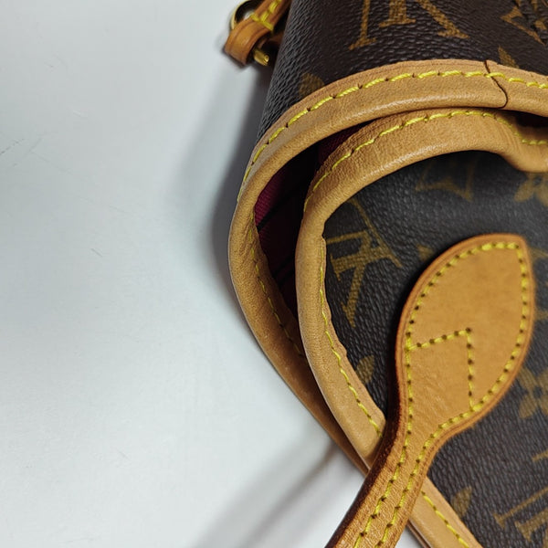 NEVERFULL MM Monogram Coated Canvas Brown