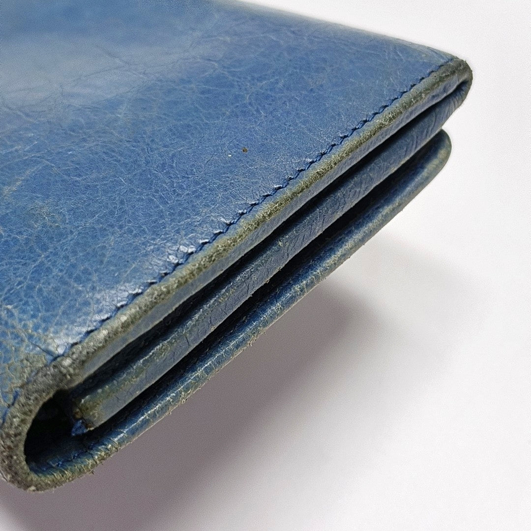 Authenticated pre-owned  Classic City Lambskin Blue Wallet - Wallet at Looply
