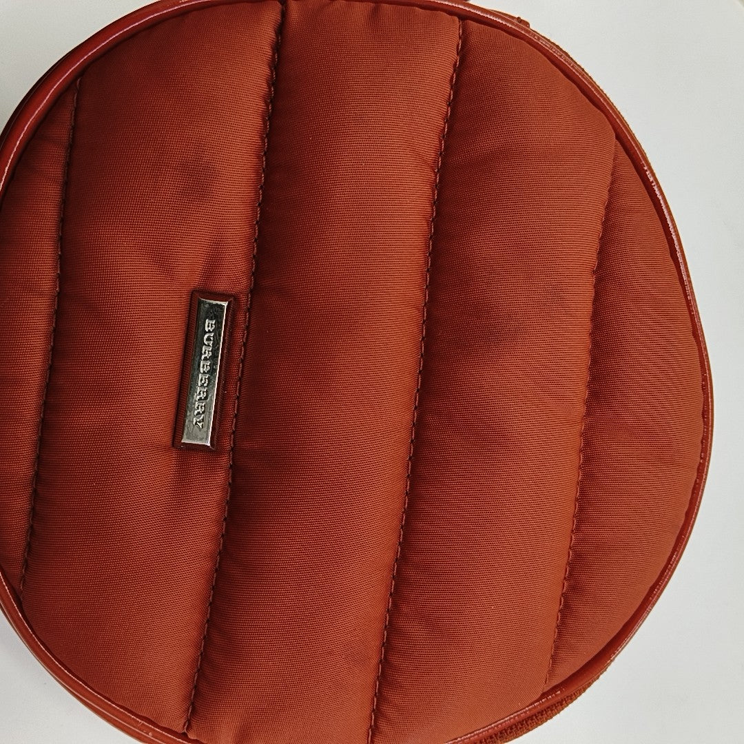 Quilted Nylon Shoulder Bag Red