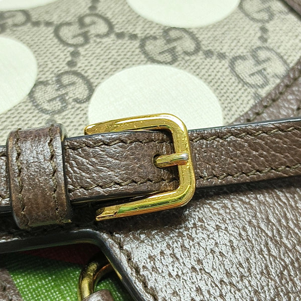 Authenticated pre-owned  Horsebit 1955 Mini Coated Canvas Beige - Shoulder Bag at Looply