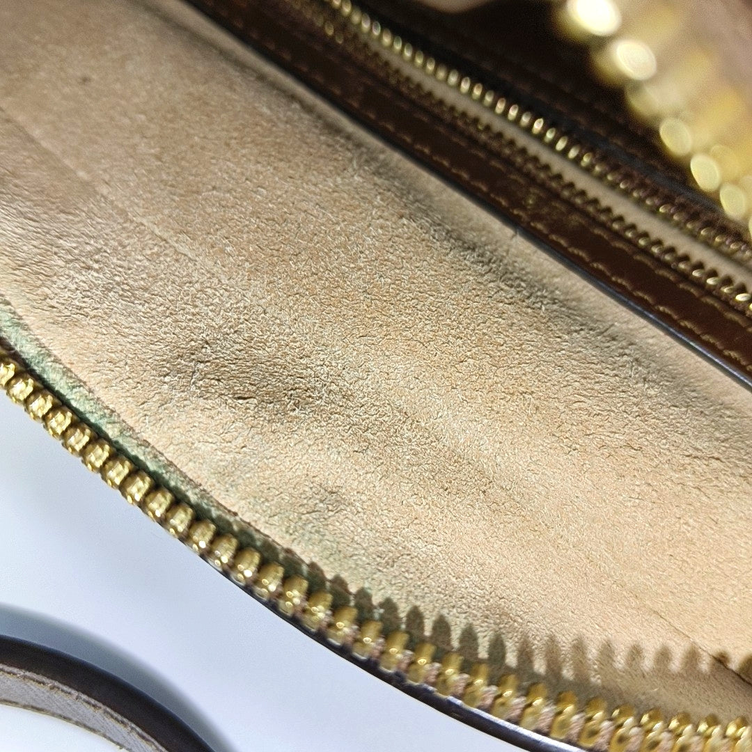 Authenticated pre-owned  Horsebit 1955 Small Coated Canvas Beige - Crossbody Bag at Looply