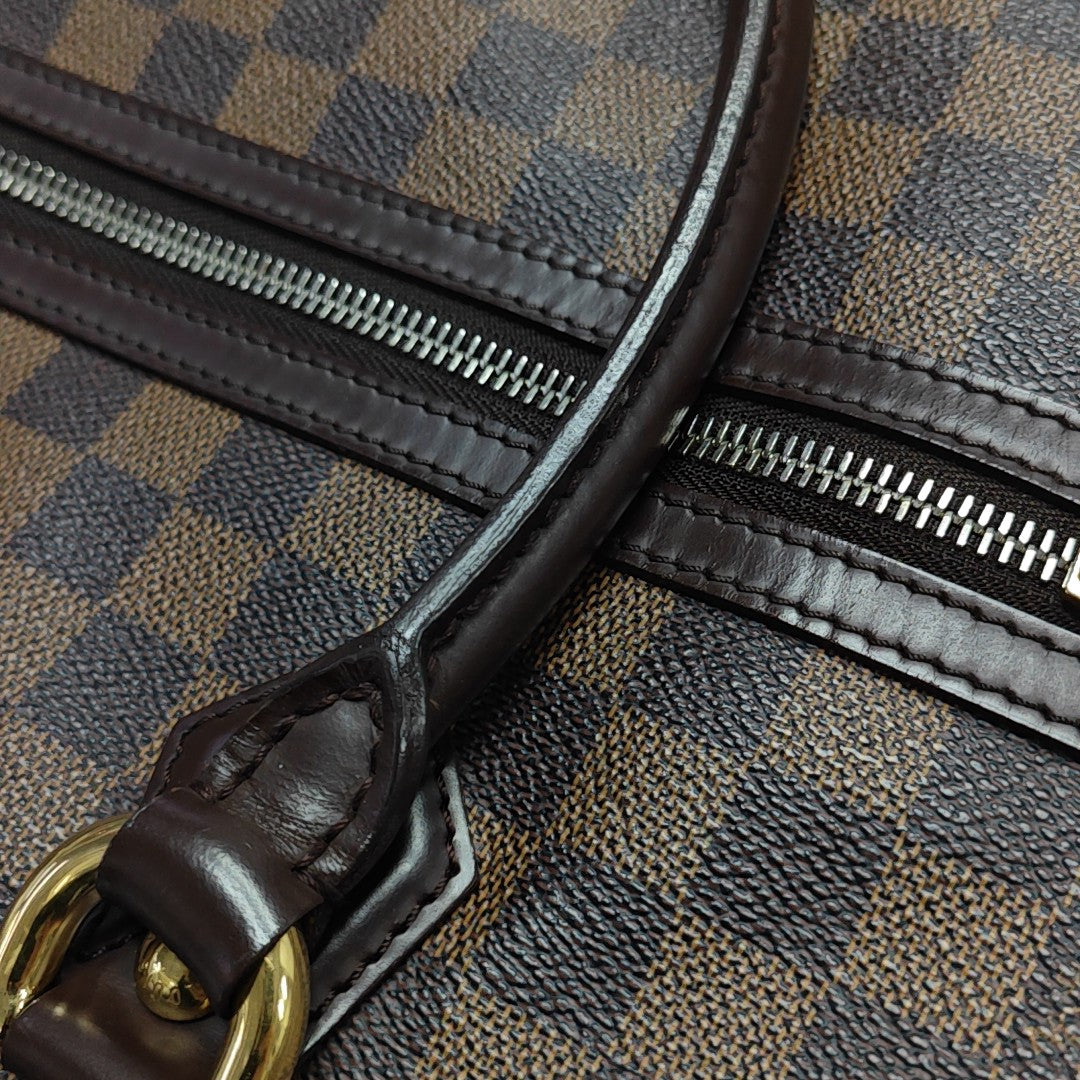 SALEYA Damier Ebene Coated Canvas Brown