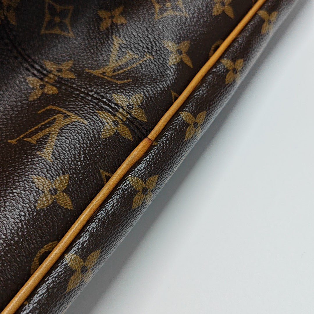 Monogram Coated Canvas Tote Bag Brown