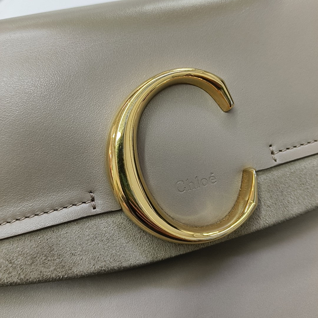 Chloé C Small Calfskin Gray