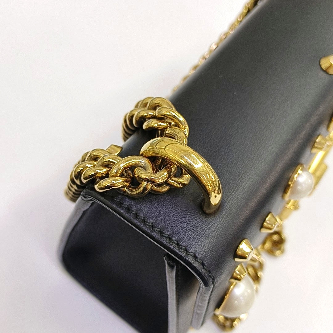 Authenticated pre-owned  Padlock Small Calfskin Black - Crossbody Bag at Looply