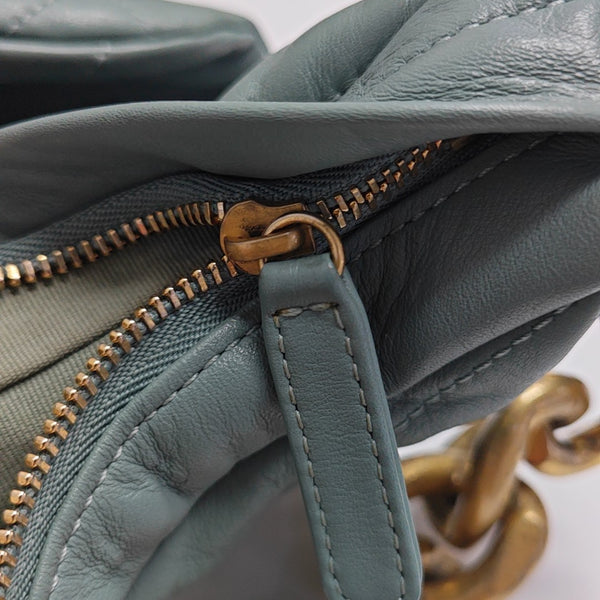 Quilted Calfskin Shoulder Bag Green