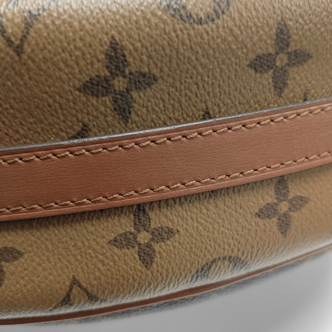 LOOP HOBO Monogram Coated Canvas Brown