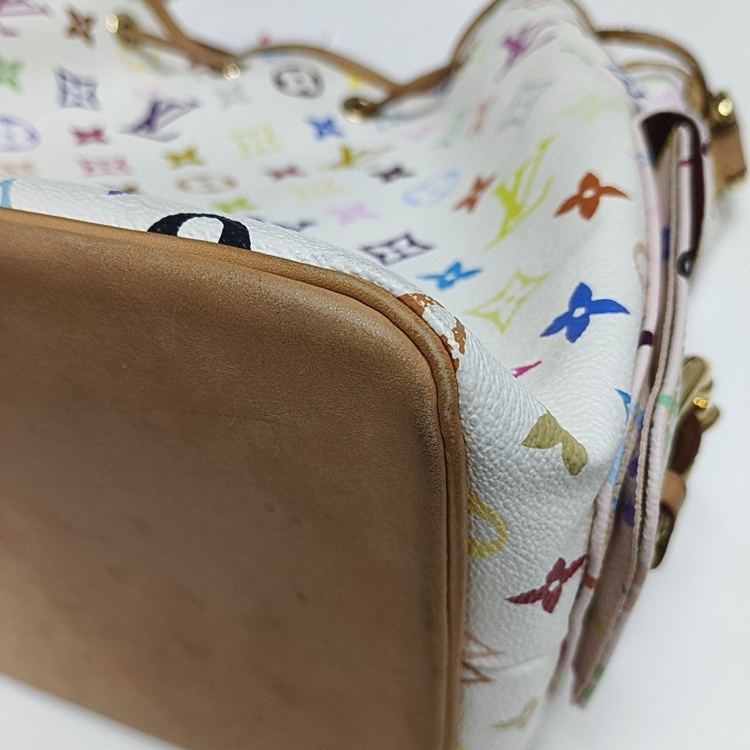 LV × TM NÉONOÉ MM Monogram Coated Canvas White